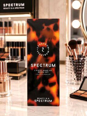 Spectrum 3 Piece Make Up Blush Cosmetics Brush Set - NIB